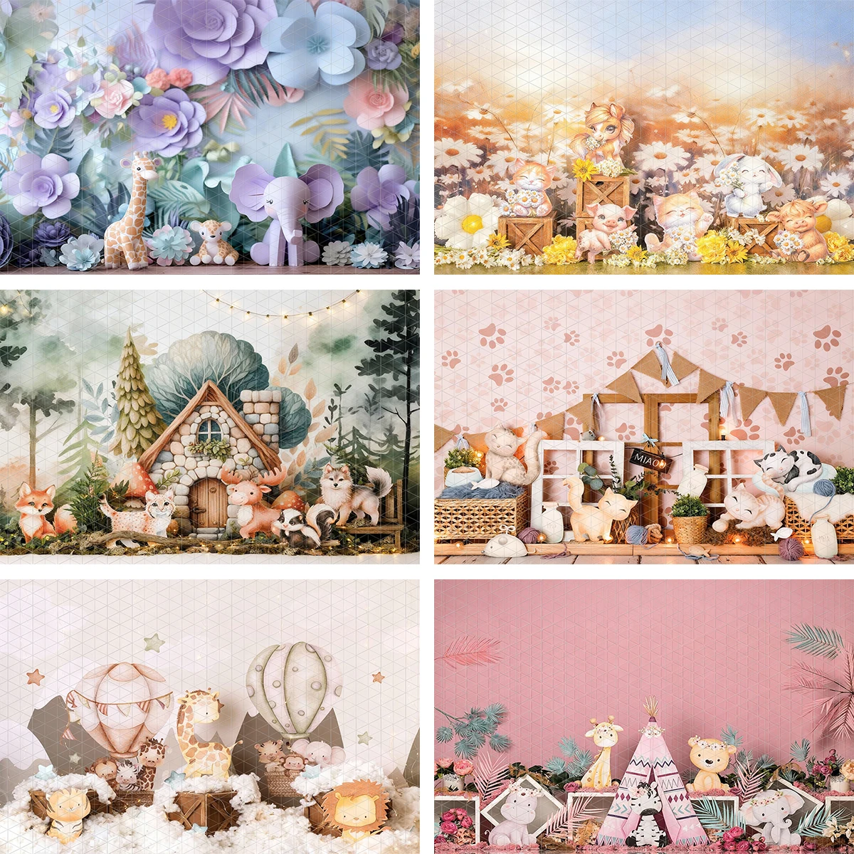 

Jungle Animals Photography Backdrop Kids Baby Cake Smash Photocall Decor Child Adult Birthday Studio Backgrounds