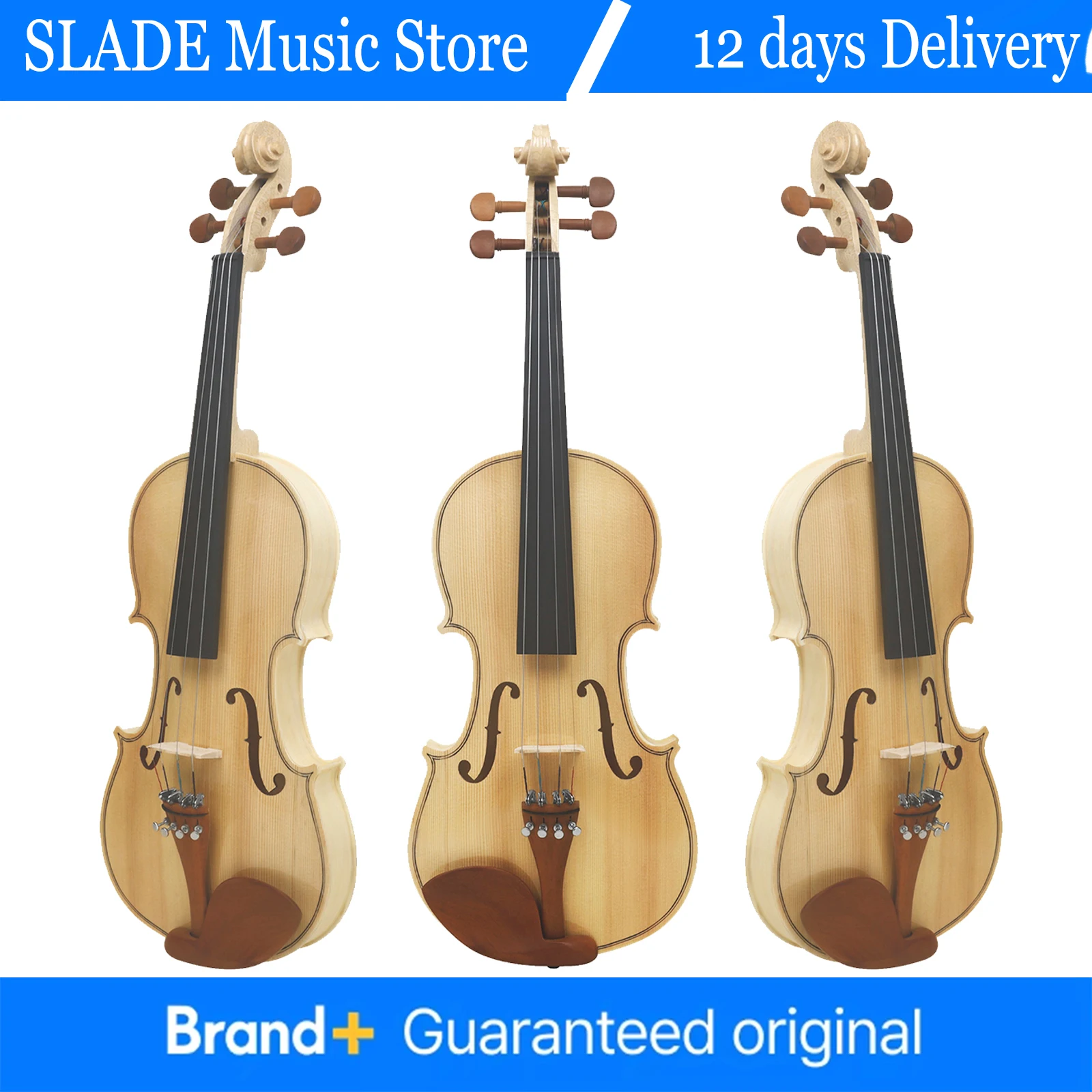 

Professional Violin 4/4 Beginner Violin Maple Tiger Stripe Violins Set with Case Bow Strings Instrument Accessories & Parts
