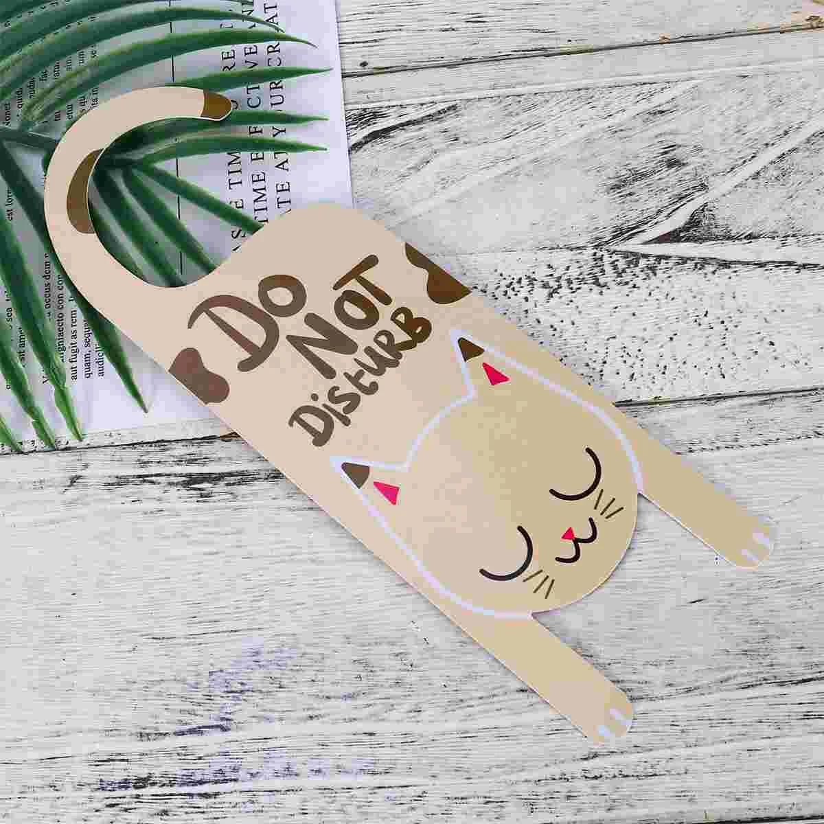 2 Pcs The Sign Staff Clothes Hangers Hanging Do Not Disturb Cat Door Decorations