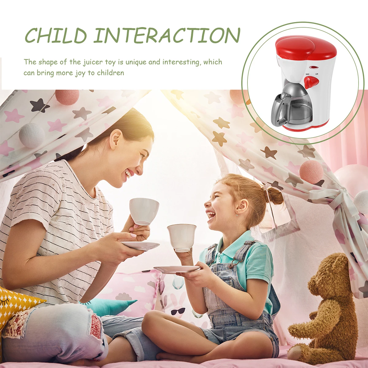 Jogando máquina de café fingir brinquedo criativo casa quebra-cabeça propósito educacional aparelho cozinha plástico leve
