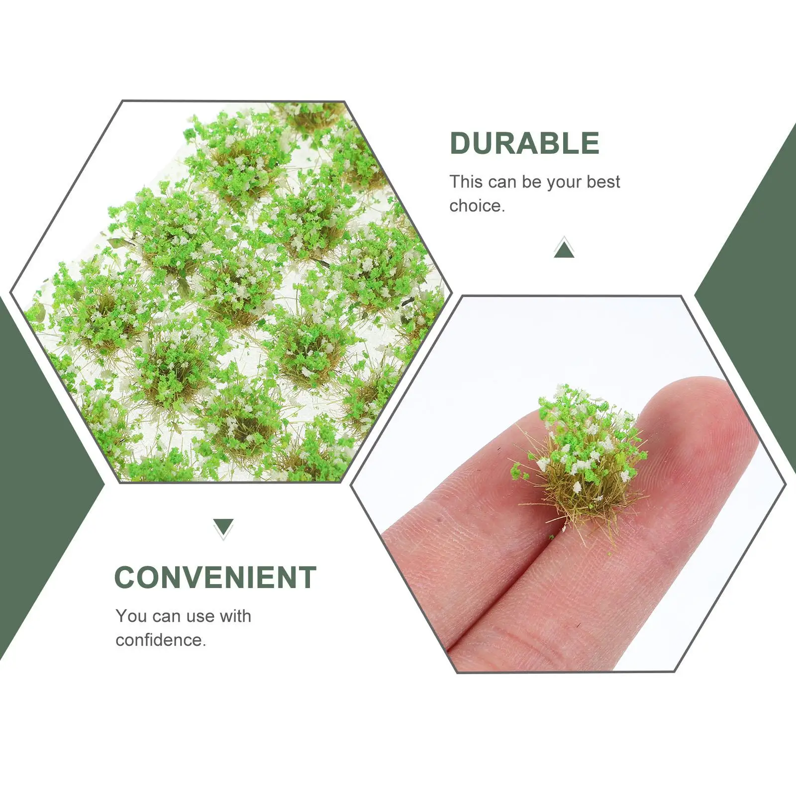 28pcs Simulation Flower Clusters Model Vegetation Mini Garden Decor Sand Table Supplies Lightweight Artificial Plants