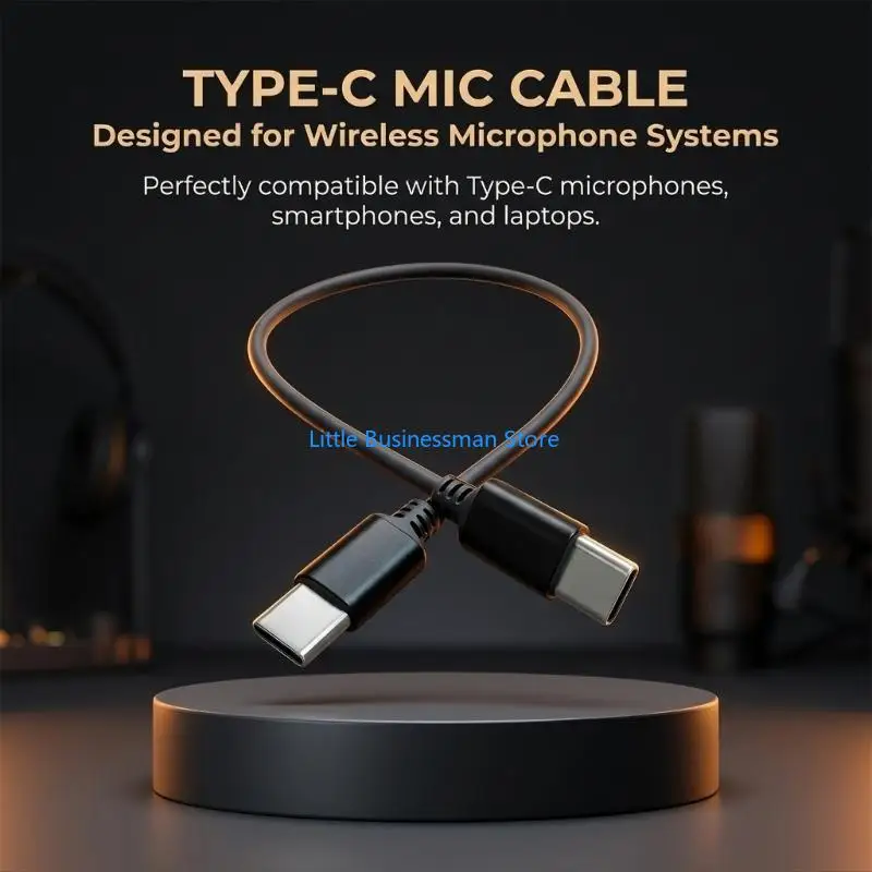 Typ-C-auf-Typ-C-Kabel, 30 kurzes Kabel mit geraden Enden, Mikrofonkabel M76A – Detail 6