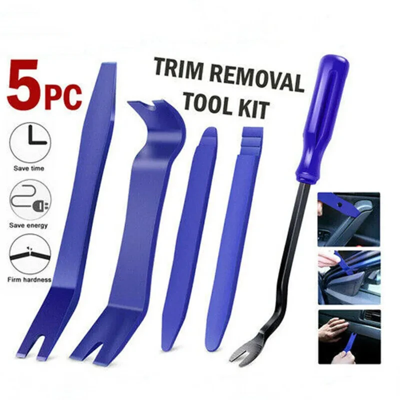 5Pcs Car Trim Removal Tool Kit Set Door Panel Fastener Auto Dashboard Plastic Car Disassembly Tool Trimming and Dismantling Tool