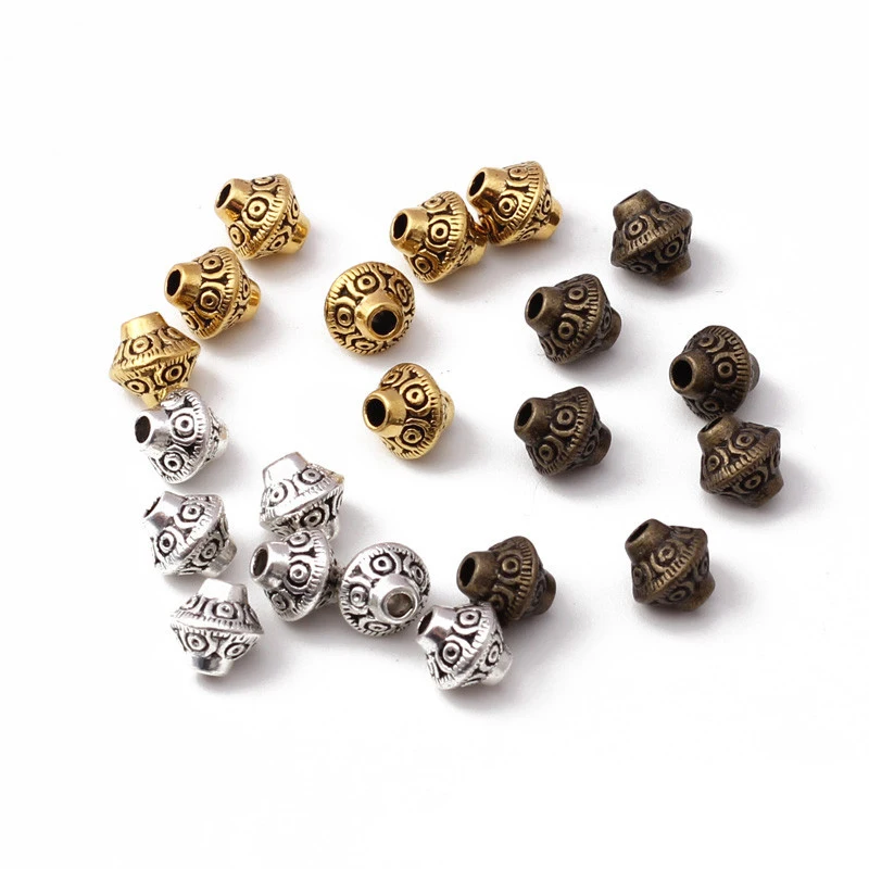 10-30pcs/lot Vintage Mix 6mm Gyro Spacer Beads Caps Handmade Beads Spacer Accessories DIY Beads For Jewelry Making Tassel Caps