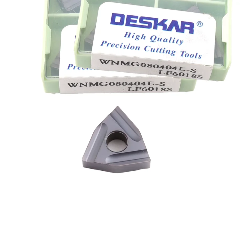 10 шт. DESKAR WNMG080404R-S WNMG080404L-S WNMG080408R-S WNMG080408R-S LF6018S LF6118 Токарный инструмент Твердосплавная вставка