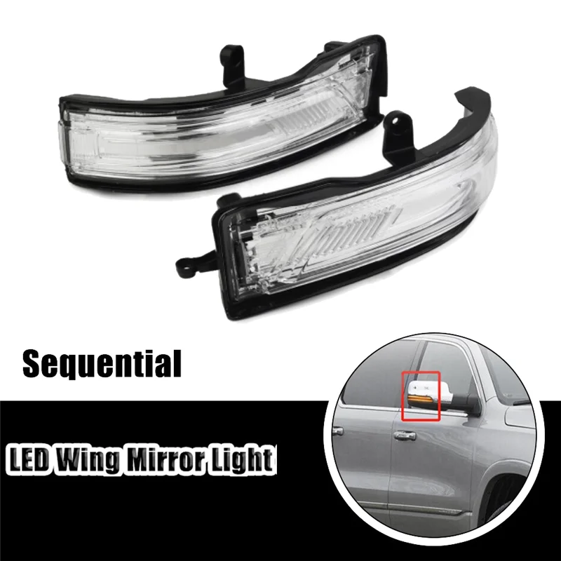 

Strict 1Pair LED Rearview Mirror Turn Signals 68402097AA 68402096AA For Dodge Ram 1500 19-22 Wing Mirror Side Indicator Light