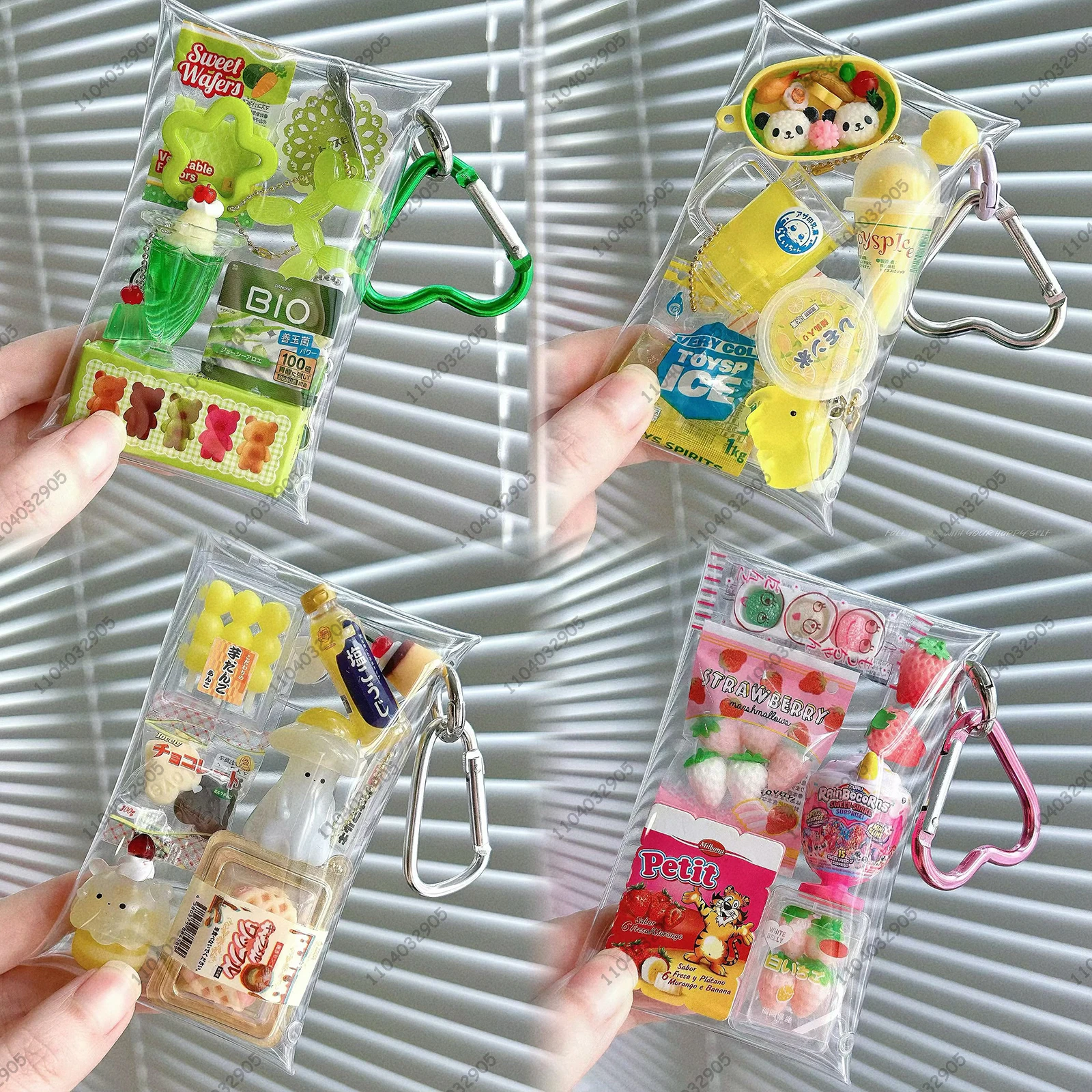 กระเป๋าเก็บของเล่นแคปซูลสไตล์ญี่ปุ่น ของเล่นอาหารแคปซูล กระเป๋าคอมโบ ของเล่นขนม กระเป๋าพวงกุญแจ สำหรับนักสะสม ของขวัญน่ารักสำหรับสาวๆ