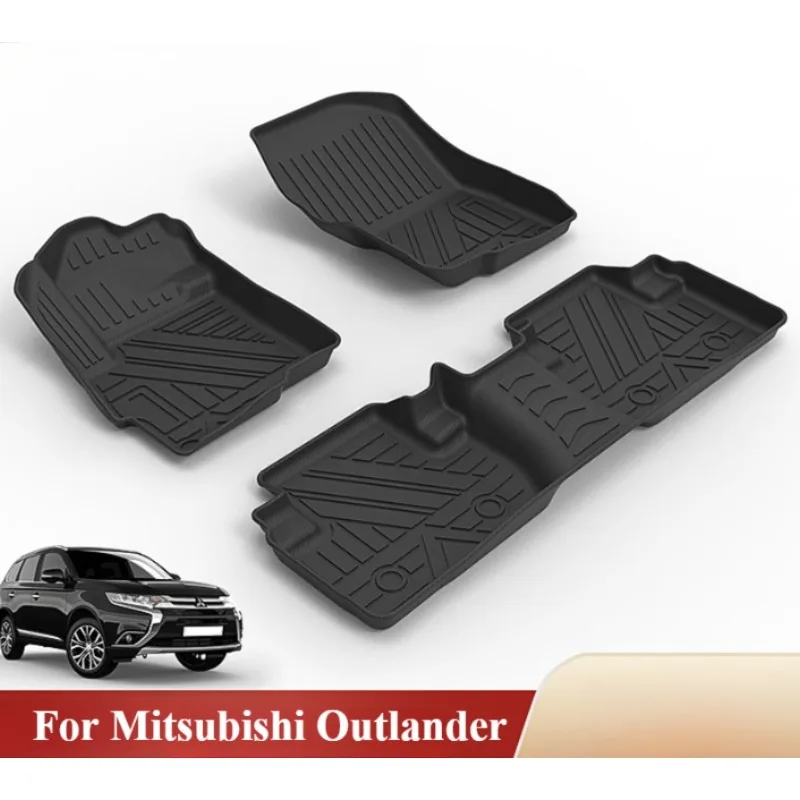 3D All Weather TPE Car Floor Mats for Mitsubishi Outlander ASX 2016-2024 LHD Car Liners Carpets