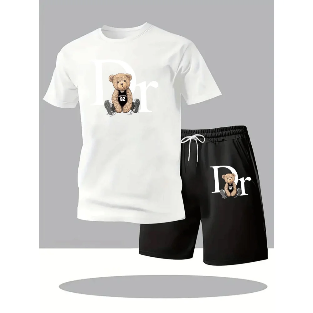 Summer Fashion Casual Brand Men's Sportswear Breathable Quick-drying Shirt, Shorts, Two-piece Set Of New Tennis Training Clothes - view 5