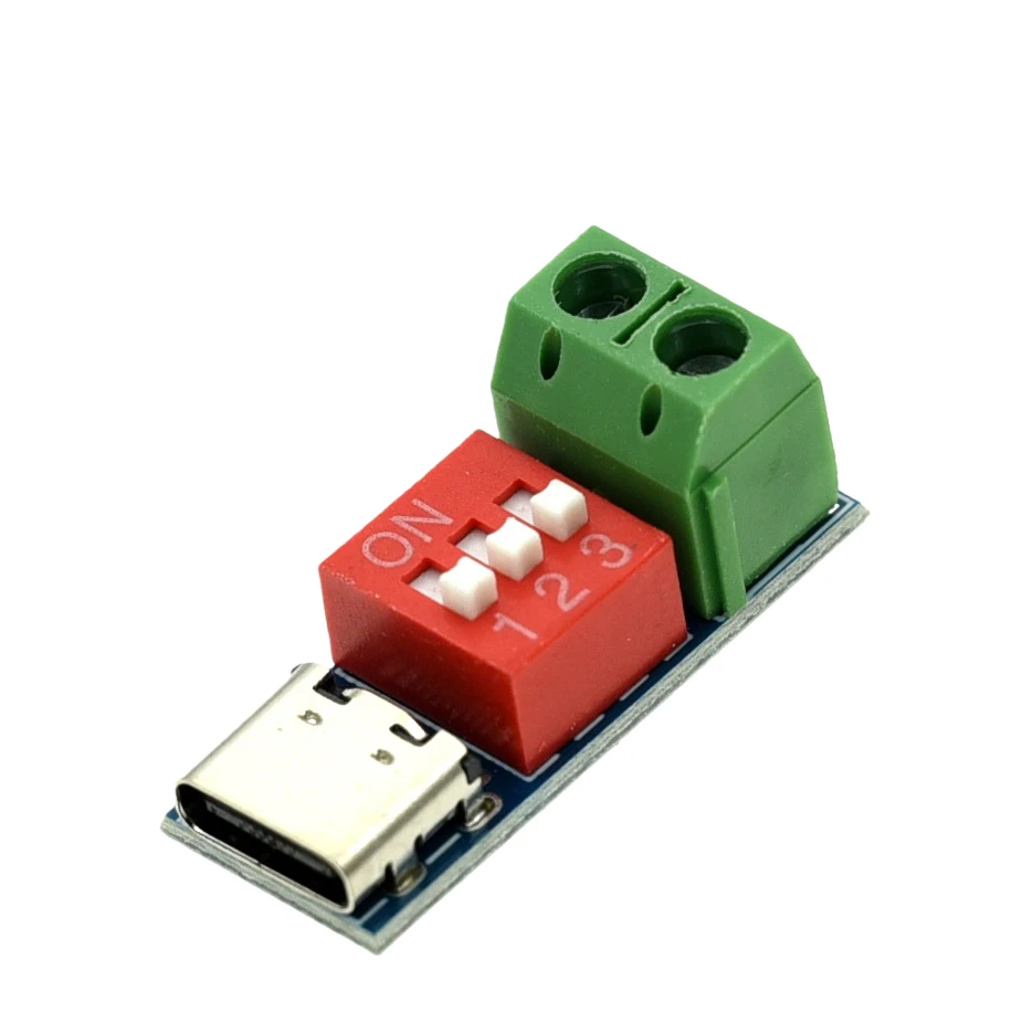 Typ-C PD3.0 Schnelllade-Triggermodul 5V 9V 12V 15V 20V DIP-Schalter DC-Spannungsauslöserplatine 100W Stromversorgungstest – Detail 2