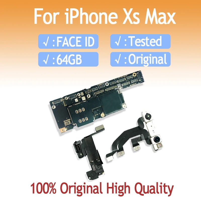オリジナルマザーボードiPhone XS Max、フェイスID、IOSシステム