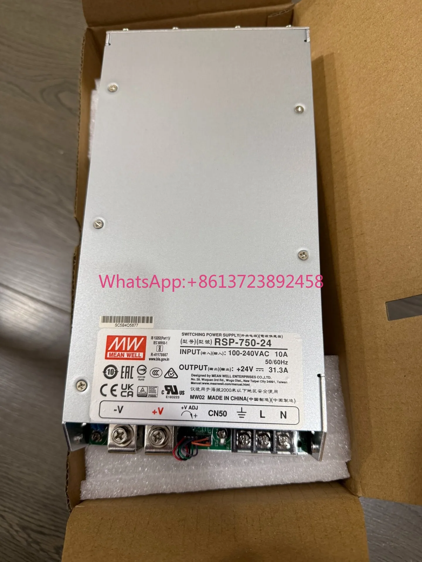 

25 years Taiwan Mingwei RSP-750-24 switching power supply, 24V/750W/31.3A high quality