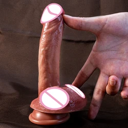 Super Skin Dildo Penis Medical Silicone Realistic Makeup Dildo Strap on Suction Cup Dick Adults Sex Toy For Women Masturbator