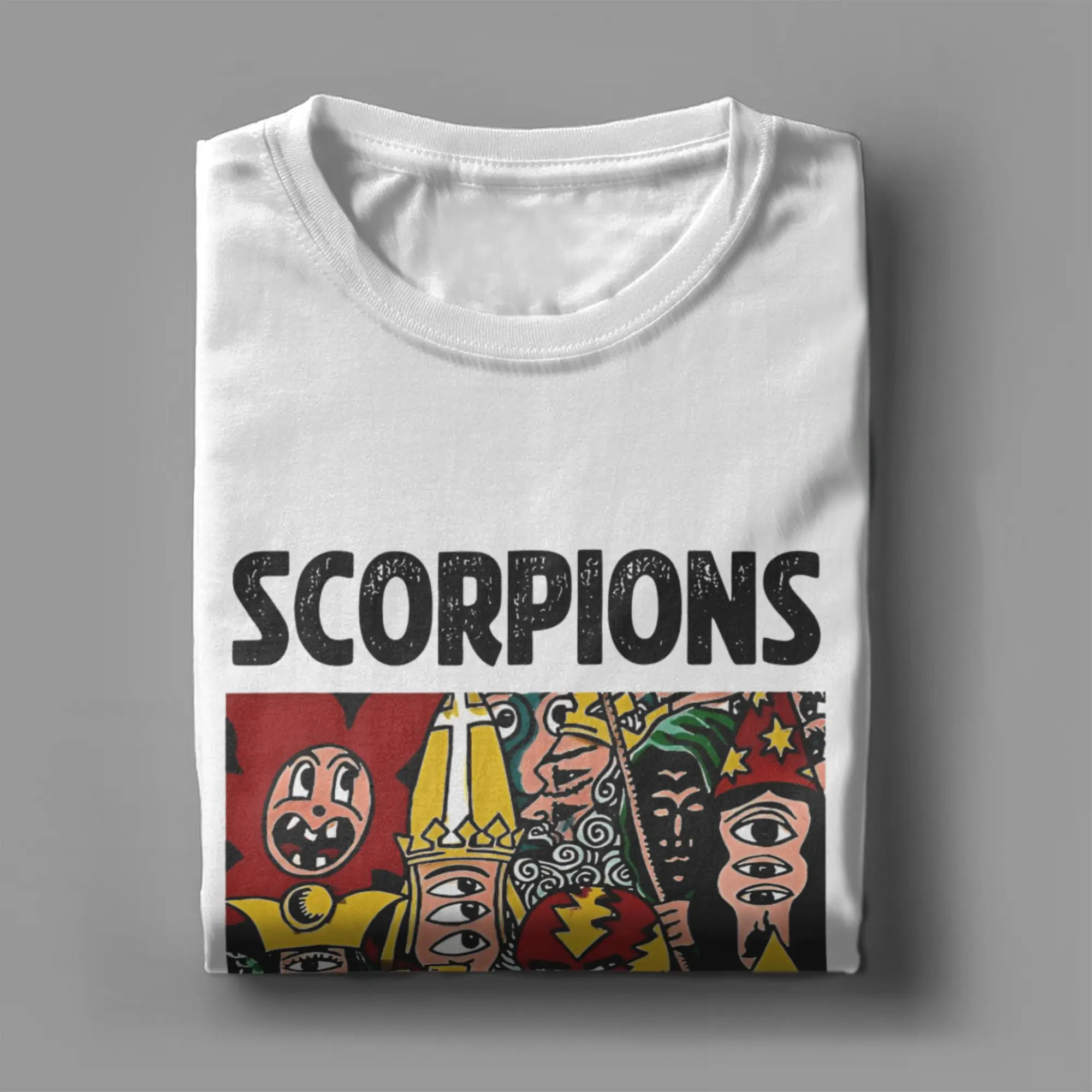 Men T Shirt Monsters Party of Scorpions T-Shirts Hip Hop  Summer Tees Y2K Funny Custom Logo Cotton Tops Birthday Gift
