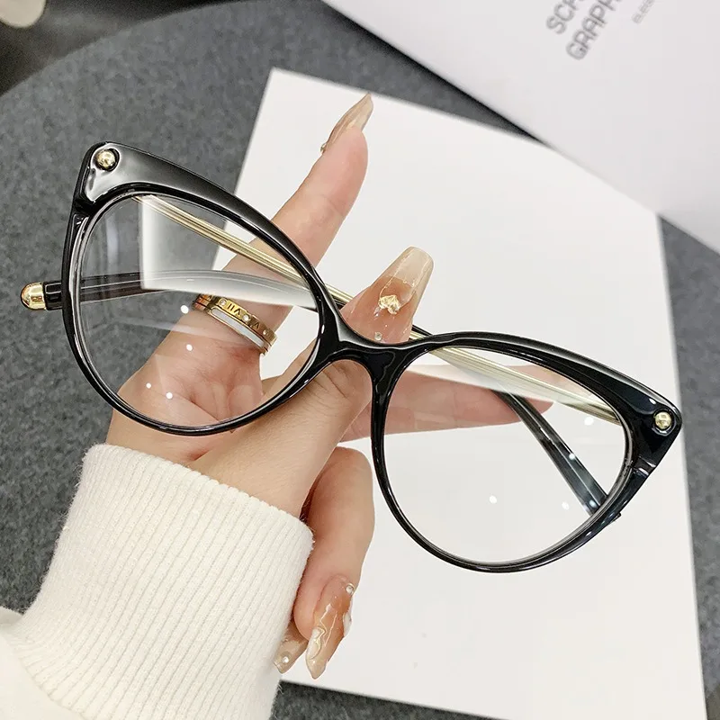 

Cat Eye Full-Frame Prescription Glasses for Women with Anti-Blue Light Hand Made Reading Glasses Myopia Eyeglasses