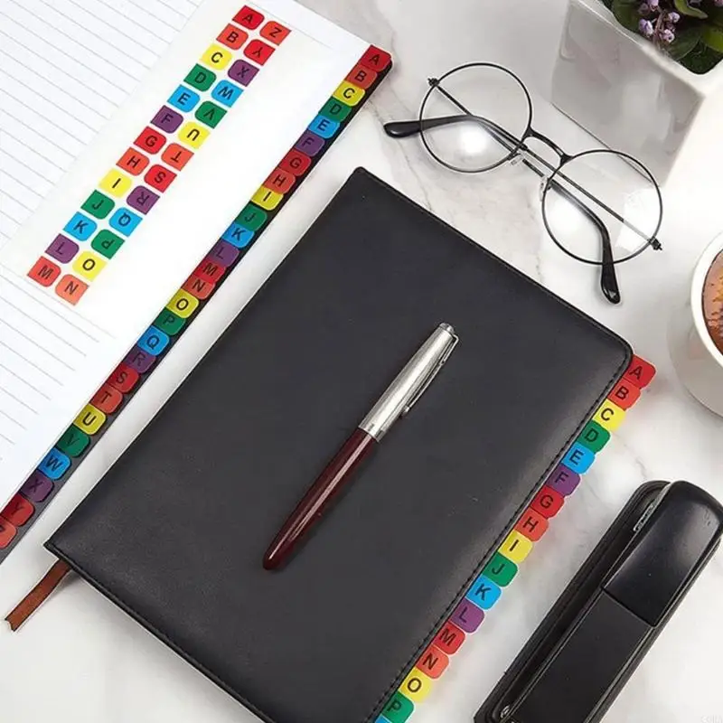CORA 10 Sheets Multicolored Plastic Index Tabs For Books Binder Planner Document