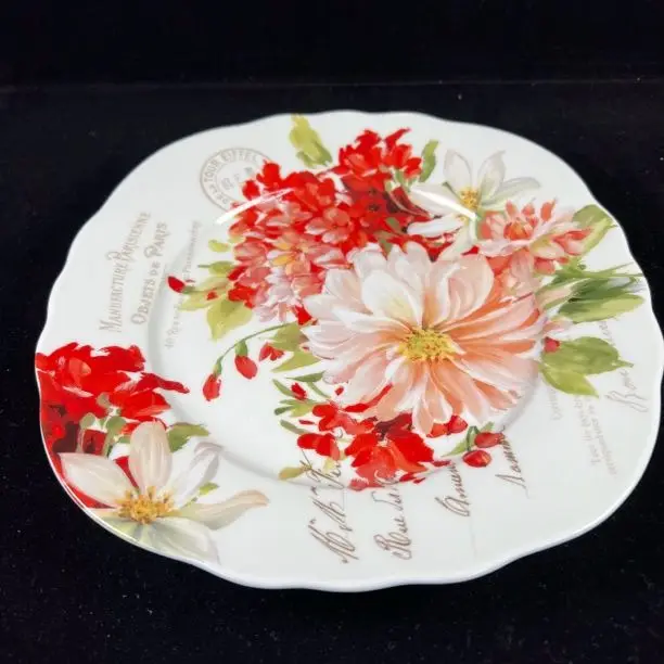 

8-Inch irregular ceramic snack plate, crafts creative pattern plate