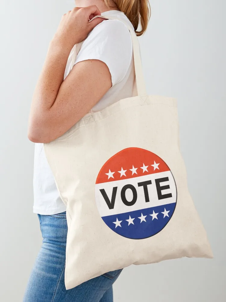 

USA Vote Sticker, USA Vote Decal Tote Bag personalized tote bag Women's beach bags foldable reusable bag cute pouch