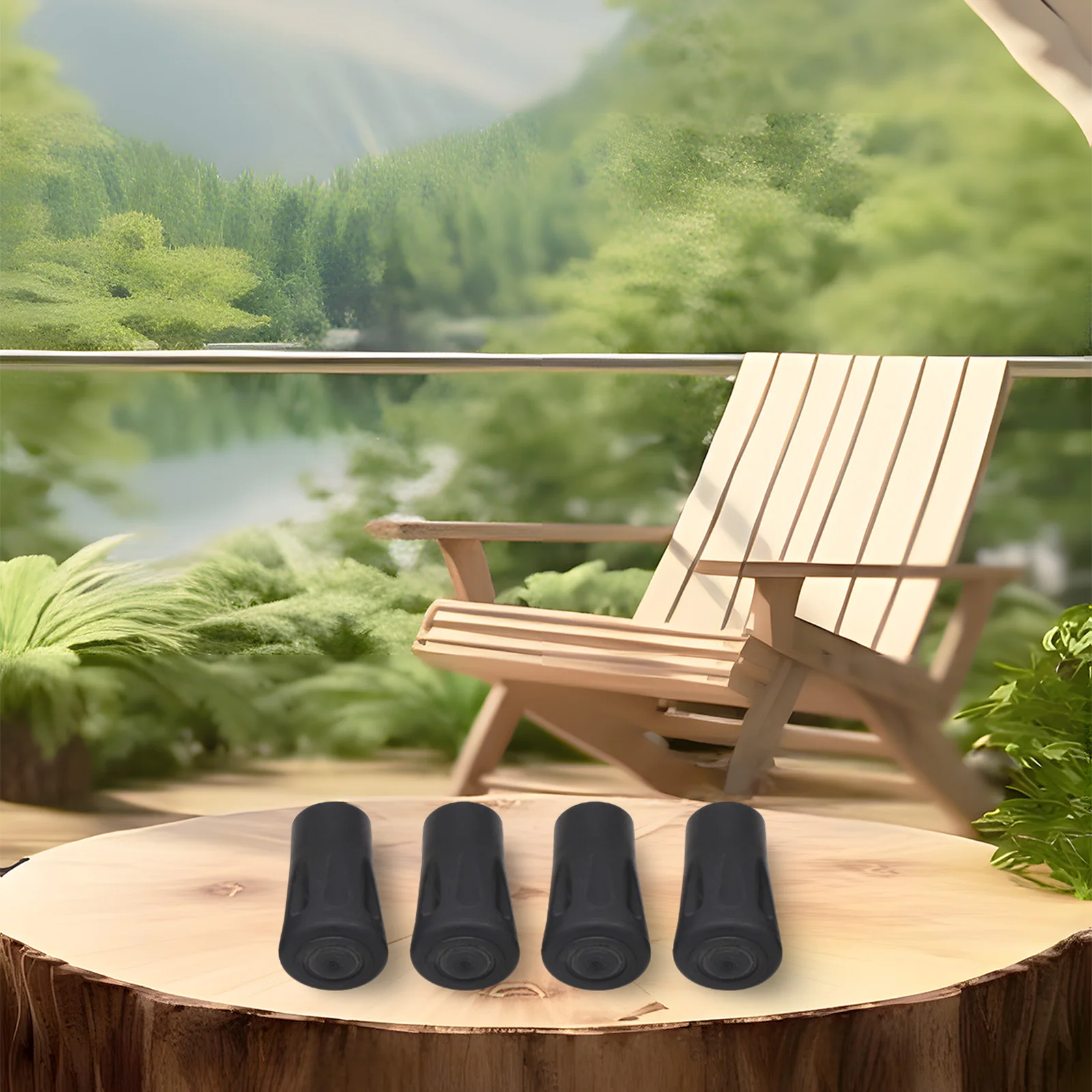 24 Rubber Reinforced End for Trekking Poles Hiking Walking Tip Covers to Protect Pole Tips and Provide Secure Contact