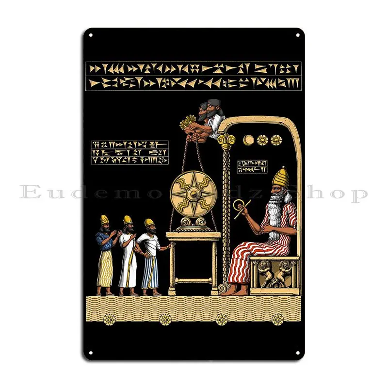 Ancient Anunnaki Tablets Metal Plaque Poster Funny Printing Plaques Wall Plaque Living Room Tin Sign Poster