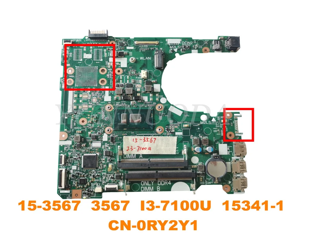 

Original for Dell Inspiron 14 3467 15 3567 Laptop Motherboard I3-7100U 15341-1 CN-0RY2Y1 Tested good shipping