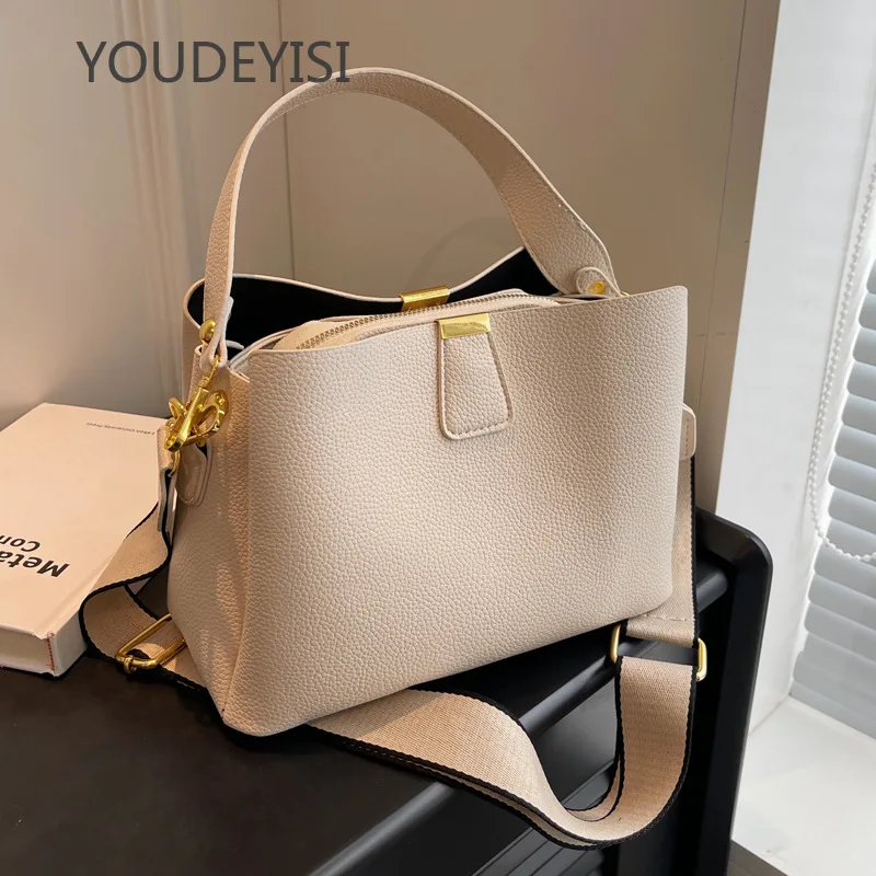 YOUDEYISI Bucket Bag: Women\'s Bag, High-end Western Style, Summer All-match Hand-carried Messenger Bag