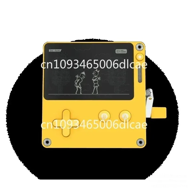 NEUE 2,7-Zoll Panic Playdate Retro Mini Handkurbel-Spielkonsole Kreative US-Version Tragbare Spielkonsole mit Spielen