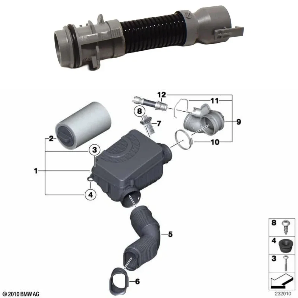 For MINI R60 Crankcase Gas Management Blow By Pipe Automotive Replacement As Shown In The Figure Easy Installation