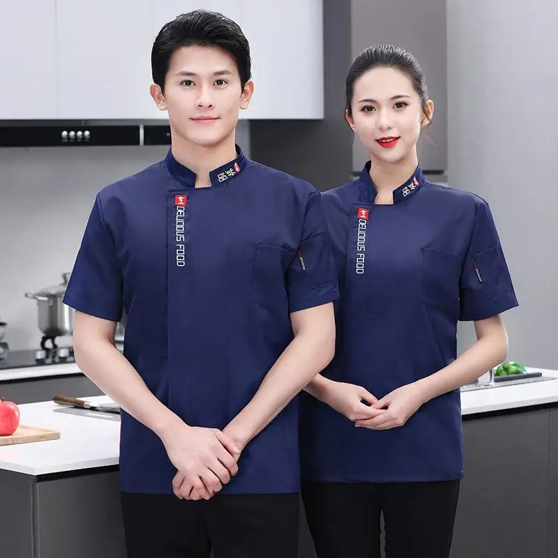 camisa-de-chef-masculina-uniforme-de-manga-curta-jaqueta-de-trabalho-para-hotel-e-restaurante-colarinho-alto-roupas-de-servico-de-alimentos-com-logo-impresso