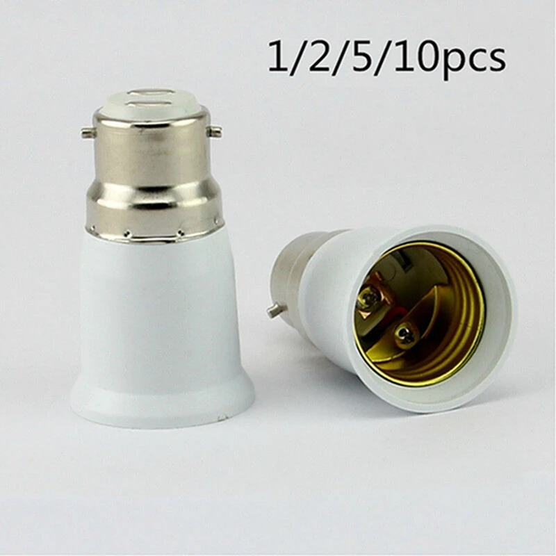 B22 to E27 Light Lamp Bulb Socket Base Converter Edison Screw to Bayonet Cap