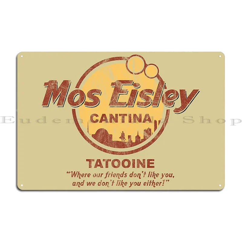 Mos Eisley Cantina Tatooine Metal Plaque Poster Party Wall Decor Garage Iron Living Room Tin Sign Poster