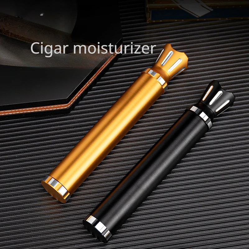 

HANNICOOK Cigar Moisturizing Tube Aluminum Alloy Multi functional Portable Sealed Moisture Lock Belt Cigar Opener Cigar Holder