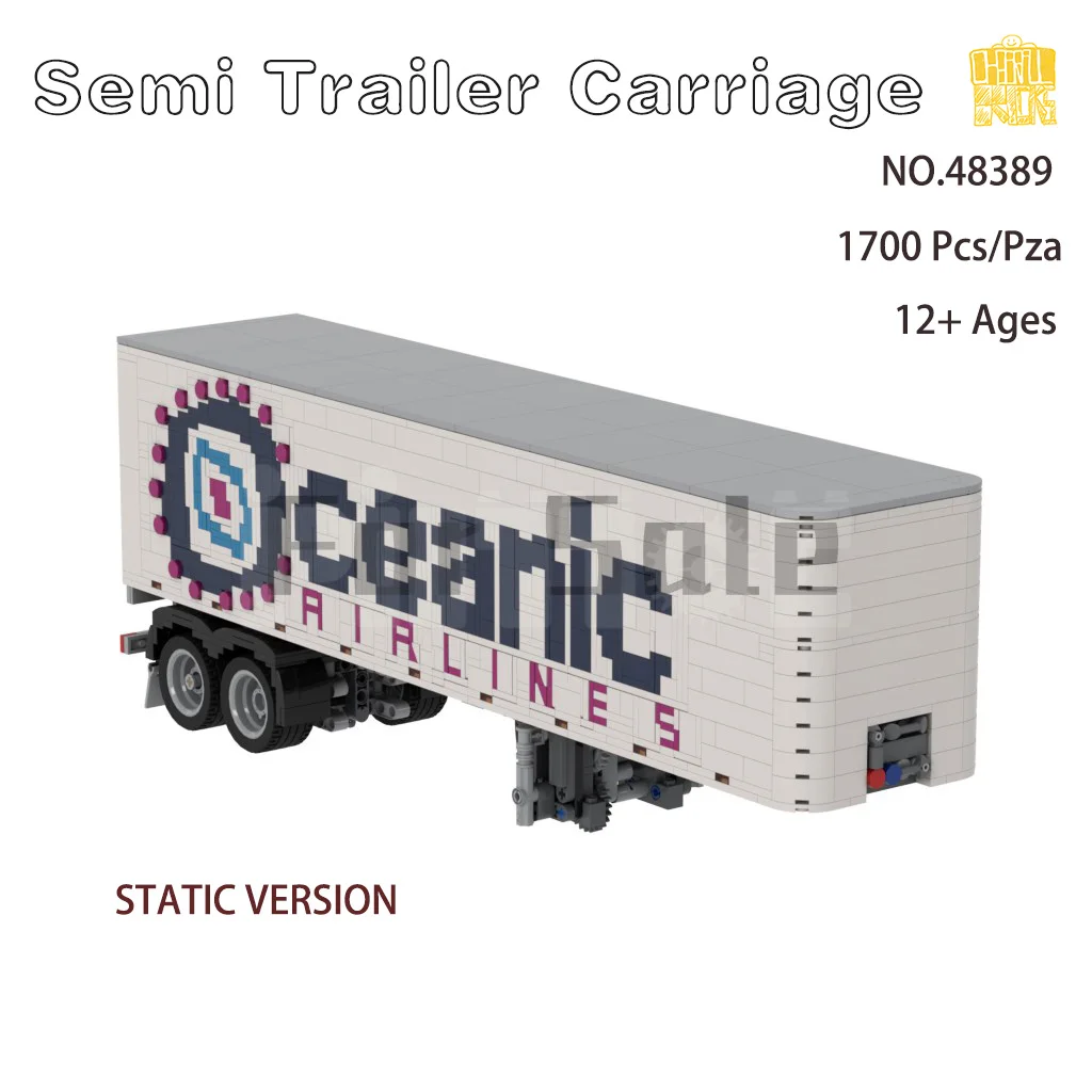 

Moc-48389 Semi Trailer Carriage With Banner Pattern Model With PDF Drawings Building Blocks Bricks Toys Birthday Christmas Gift