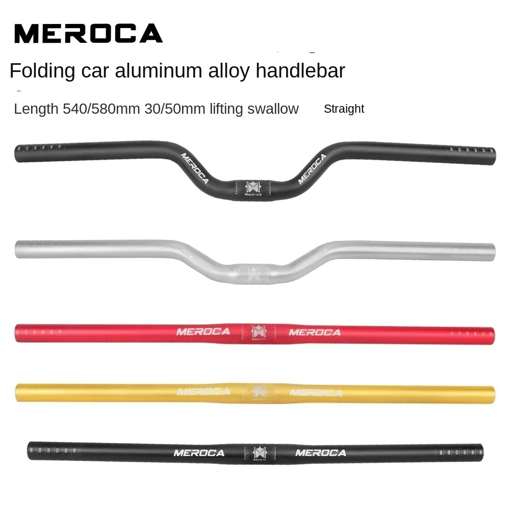 

MEROCA Bike Handlebar 25.4X540/580mm Aluminum Alloy Bicycle Parts Straight/Swallow Cycling Accessories for Mountain Bikes