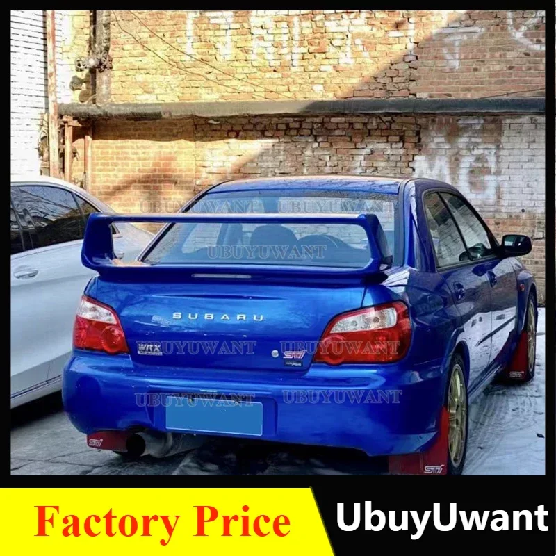 

For Subaru Impreza WRX STI Style Rear Trunk Spoiler High Quality ABS Material Car Rear Wing Primer Color Spoiler 2002-2007