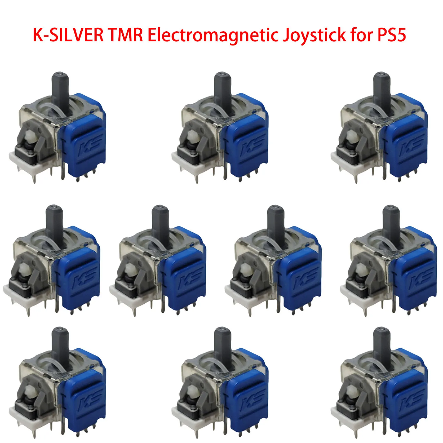 10 SZTUK K-SILVER TMR Joystick elektromagnetyczny do PS5 Hall Joysticks Controller TMR Sticks Analog Tunnel Magnetic Resistance