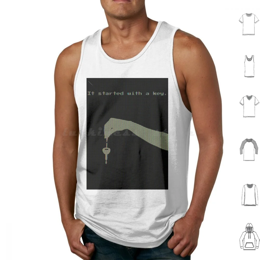 Project 863 Pixel Started With A Key Design Tank Tops Vest Sleeveless Project 863 863 Matthias Syntec Syphus Or Nope