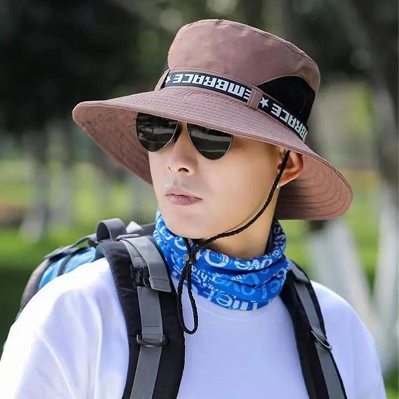 New Boonie Hat Men Anti-UV Sun Hats Outdoor Fishing Cap Fashion Big Brim Caps Women\'s Summer Hat Male Bucket Hat Sombrero Gorros