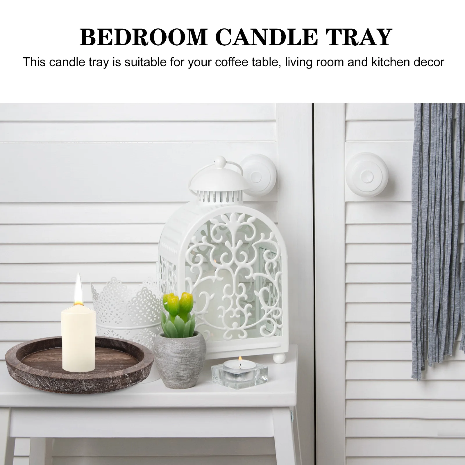 

Creative Solid Wood Reusable Decorative Wooden Tray For Kitchen Table Home Decoration Storage Tray Round Table Ornament Simple