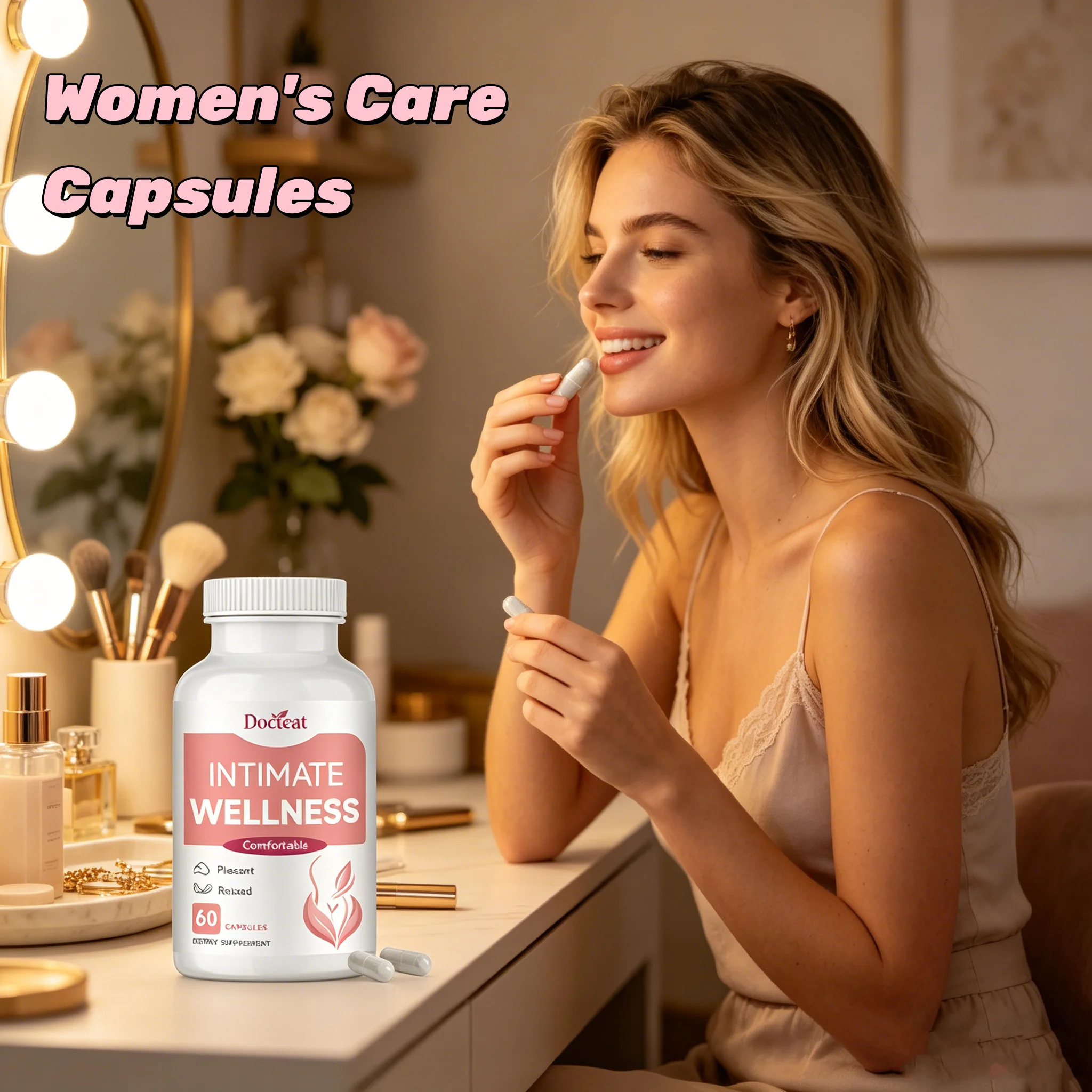 DOCTEAT Women Capsules Maintain a Balance of Private Microbiota Improve Inflammation Regulating Menstrual Cycle Private Health