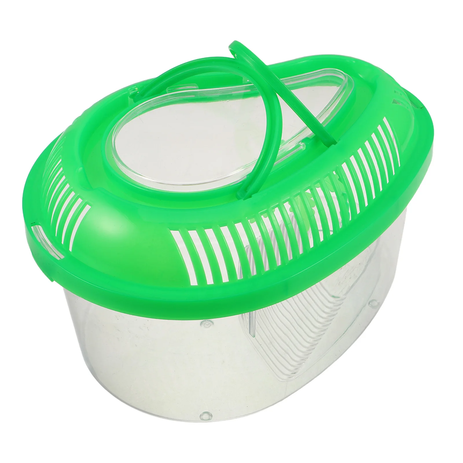 

Plastic Portable Reptile Terrariums Carrier Cage Secure Lid Turtle Tank Basking Platform Pet Travel Container Small Reptile Tank