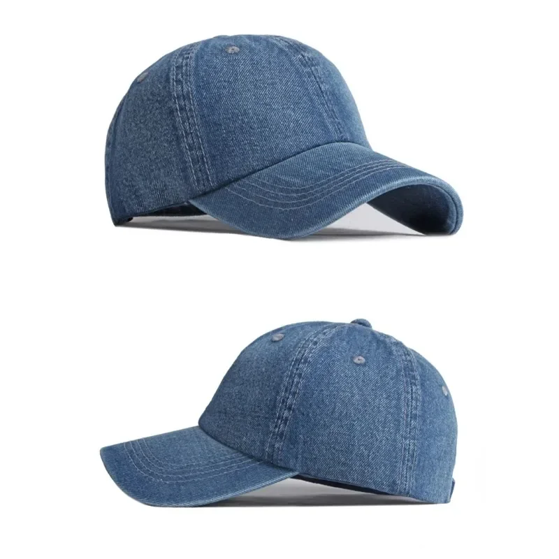 

Simple Sunscreen Sunshade Hat for Men Leisure Beach Denim Baseball Cap Women Casual Solid Color Adjustable Snapback Caps 피카츄 우산