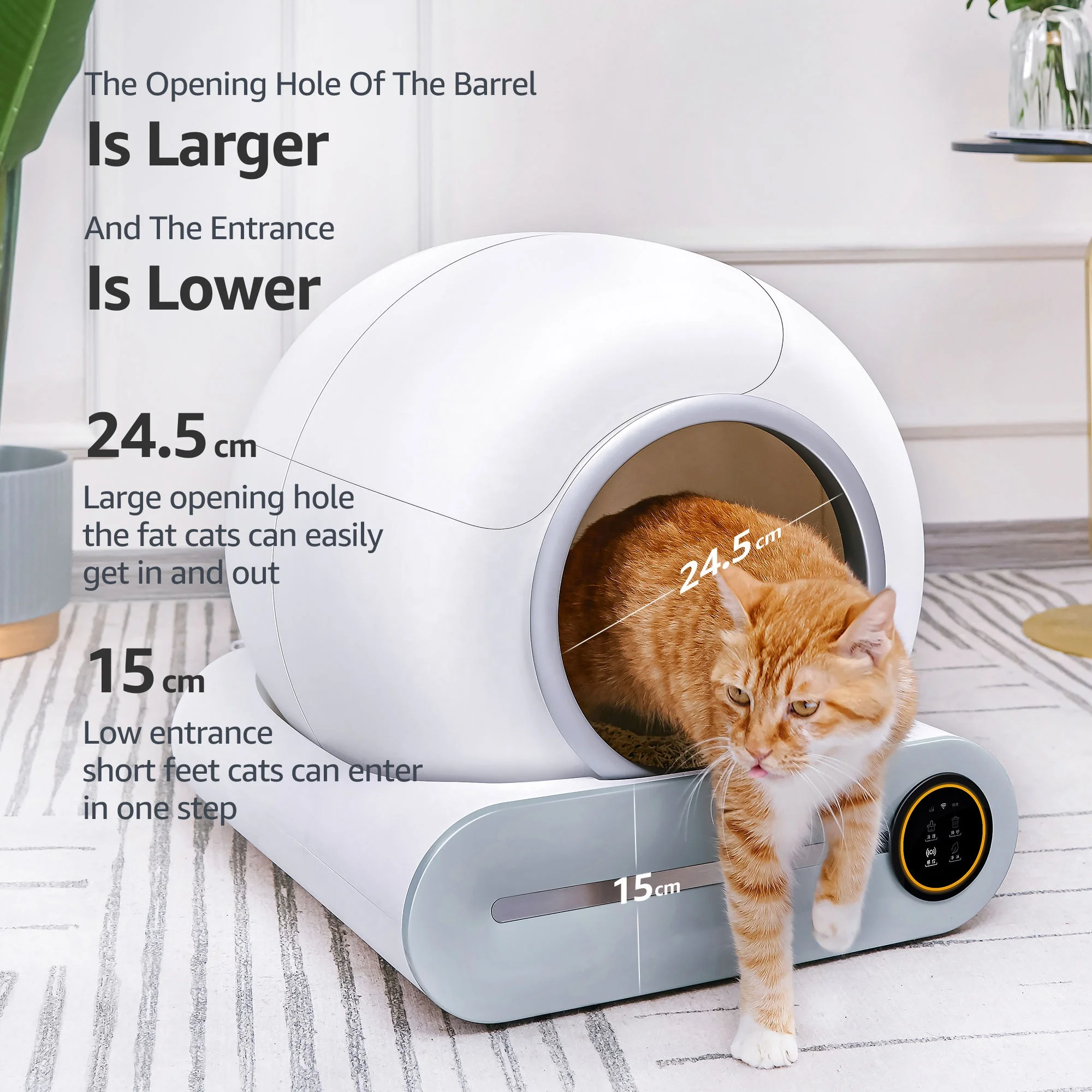 low noise App WiFi control smart automatic cat . box Toilet Smarter electric cat . box self cleaning cat toilet