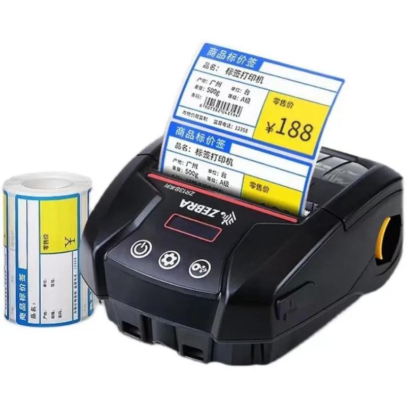 

Original Portable Zebra ZR138 Mini Mobile Receipt Label Barcode Printer Wireless Sensitive in Stock