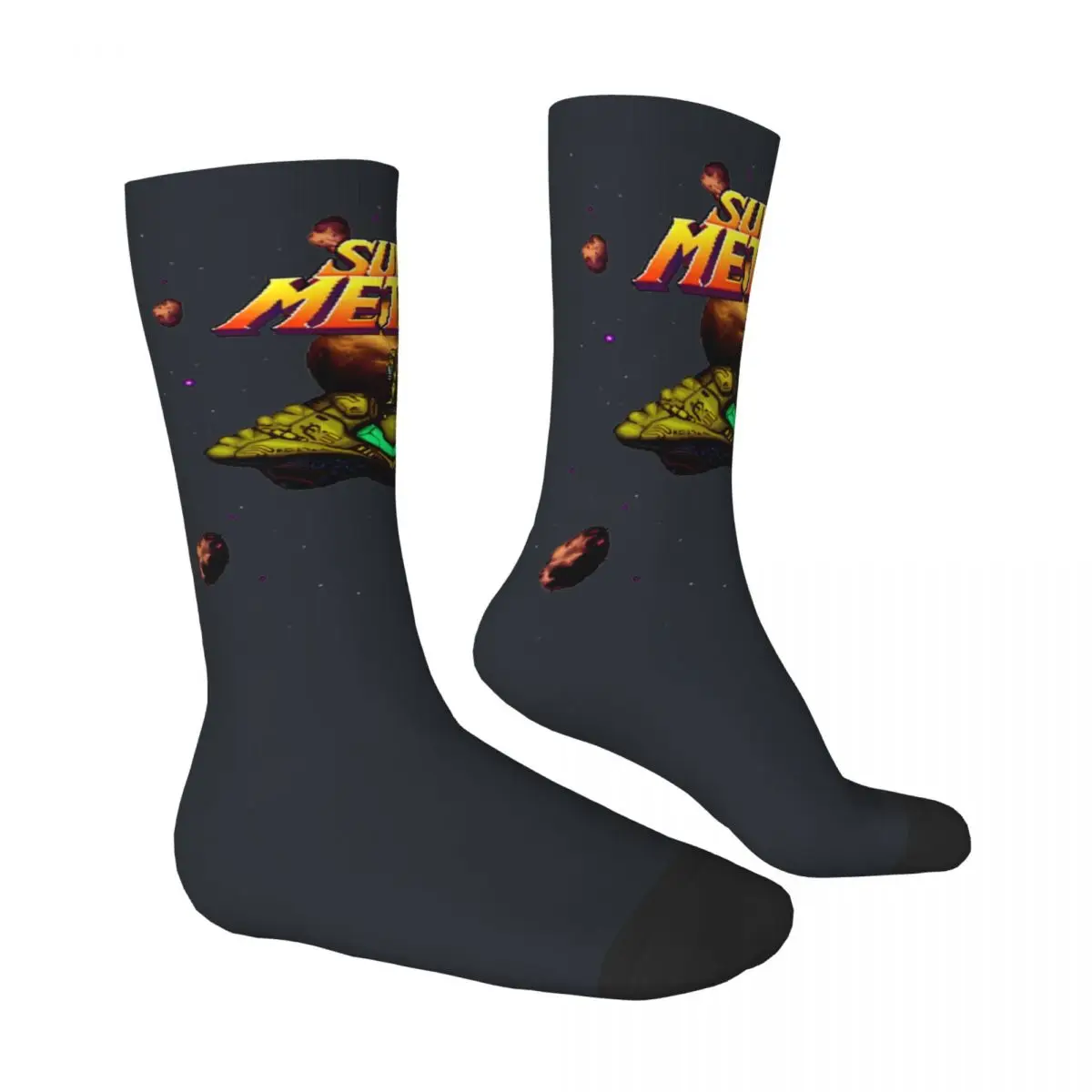 Super Metroid Stockings Giant Metroid Custom Leisure Socks Autumn Non-Slip Socks Men Running Breathable Socks