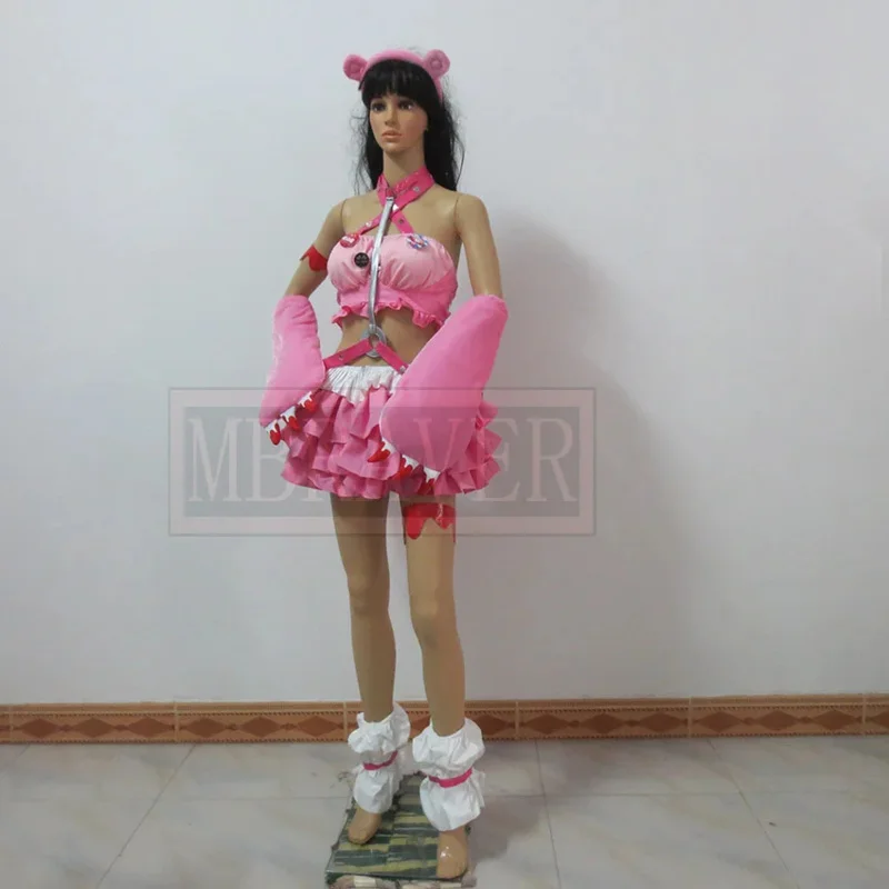 ss13Anime Super Sonico Pink Bear Gloomy Racing GK Ver Cosplay Costume