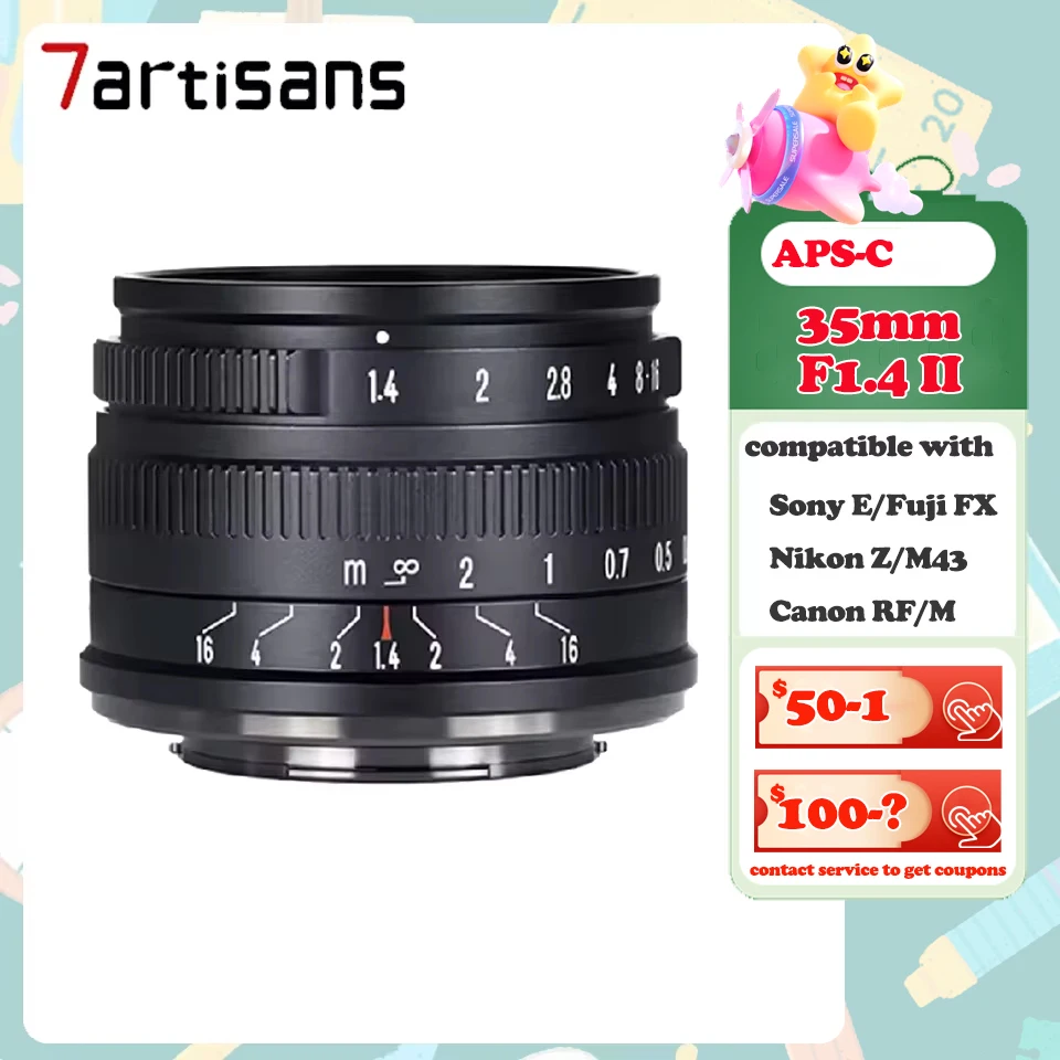 7artisans-35mm-f14-ii-aps-c-lentes-de-camaras-principales-manuales-para-camaras-sony-e-fuji-xf-canon-eos-m-rf-nikon-z-m4-3