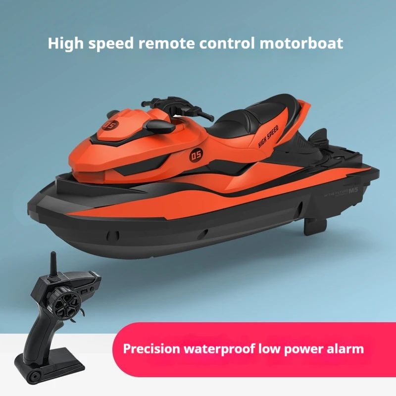 Children\'s Remote-controlled Boat  Remote-controlled Motorboat Electric Water High-speed Anti-collision Speedboat  Toy Gift