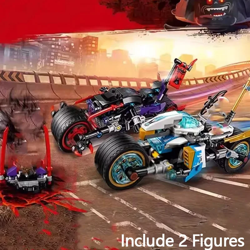 

Ninja Figures Motorcycle Building Blocks Zane Model Bricks Kids Kits Gift for Children