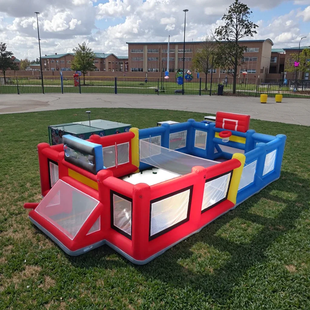 

Premium 10x6m Inflatable Soccer Field Basketball Hoop Football Goal for Soccer Basketball Enthusiasts